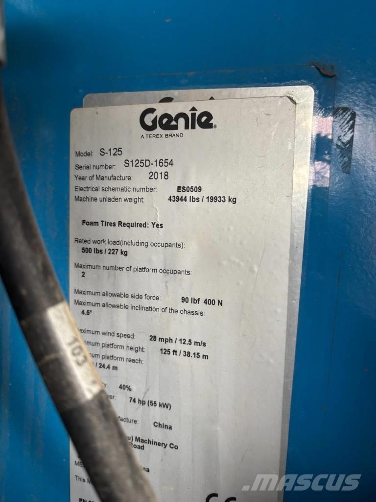 Genie S 125 Teleskooppipuominostimet
