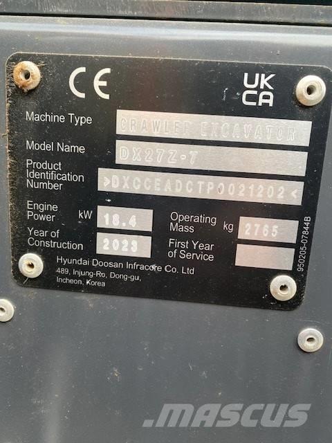 Develon DX 27 Z-7 Minikaivukoneet < 7t