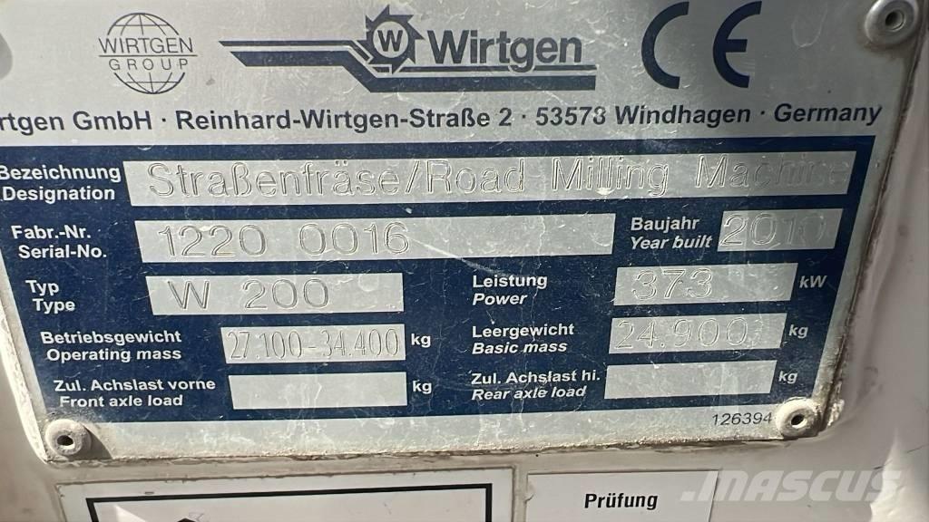 Wirtgen W 200 Asfalttileikkurit