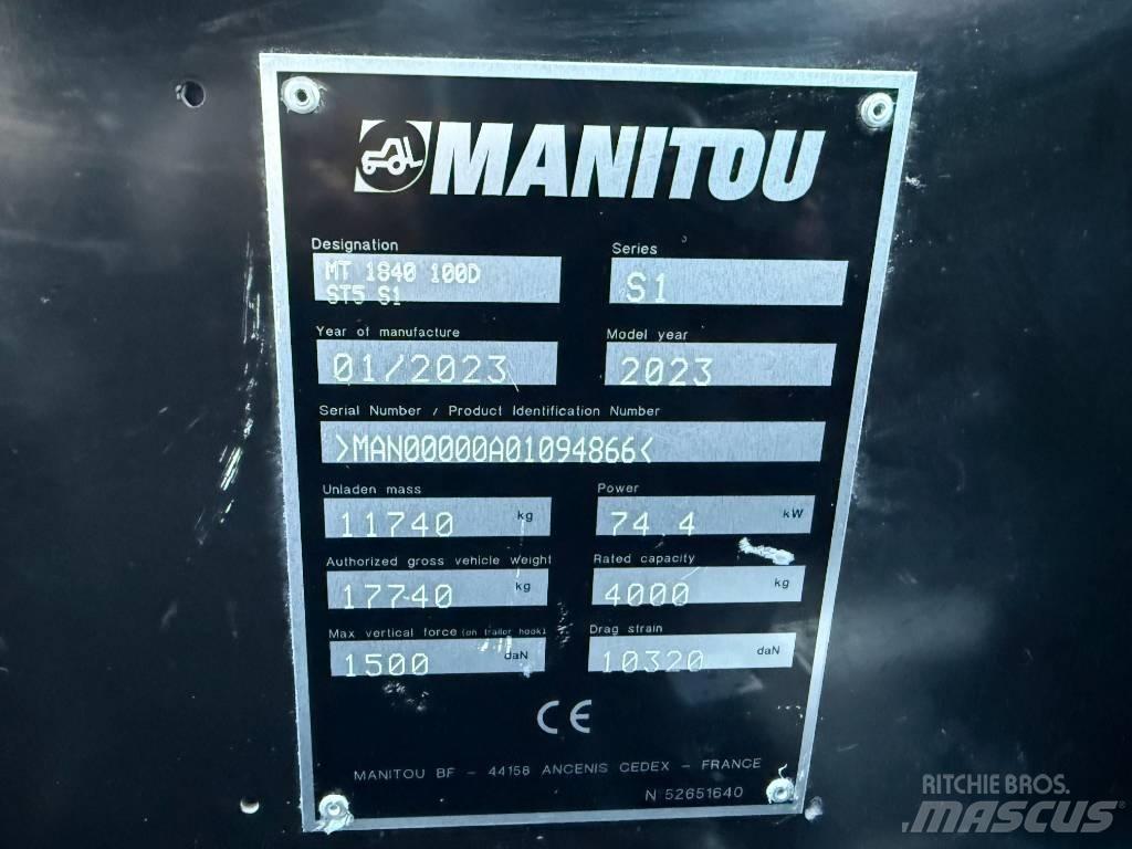 Manitou MT 1840 Kurottajat