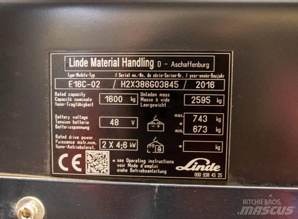 Linde E 16 C-02 Sähkötrukit