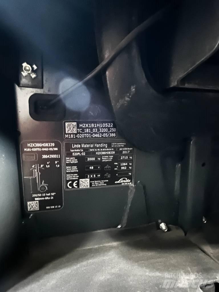 Linde E20PL/386-02 Sähkötrukit