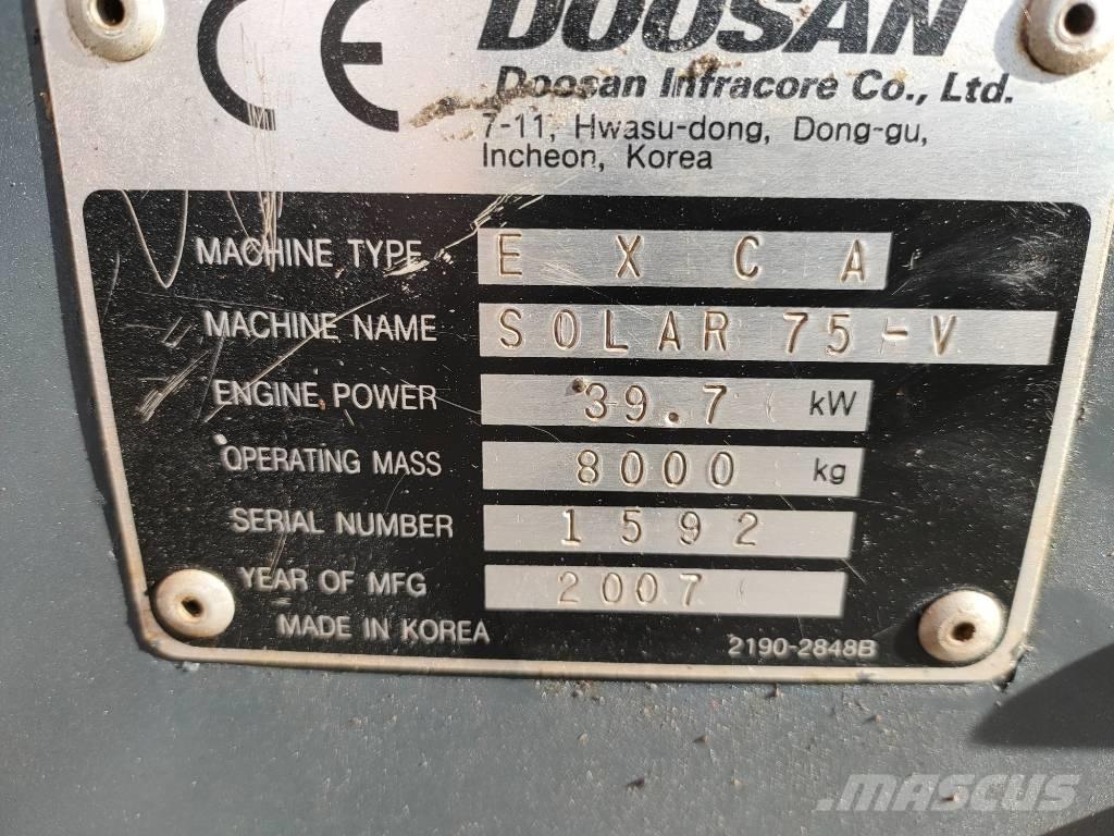 Daewoo Solar 75 Midikaivukoneet 7t - 12t