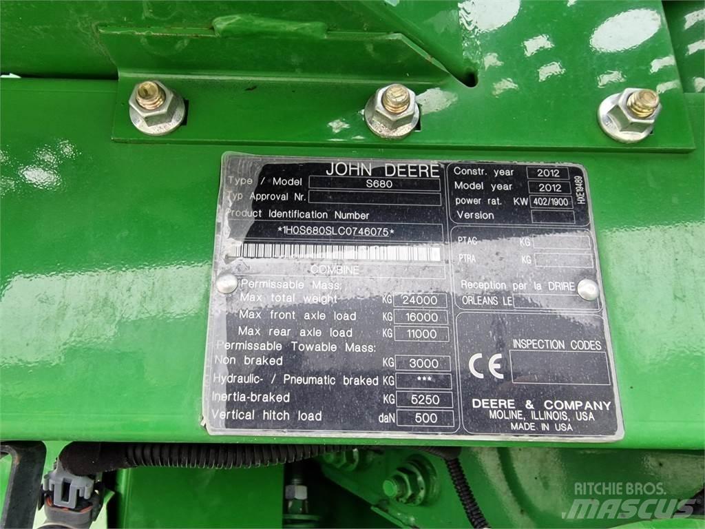 John Deere S680 Leikkuupuimurit
