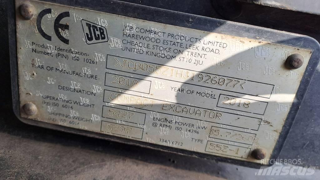 JCB 55Z-1 Minikaivukoneet < 7t
