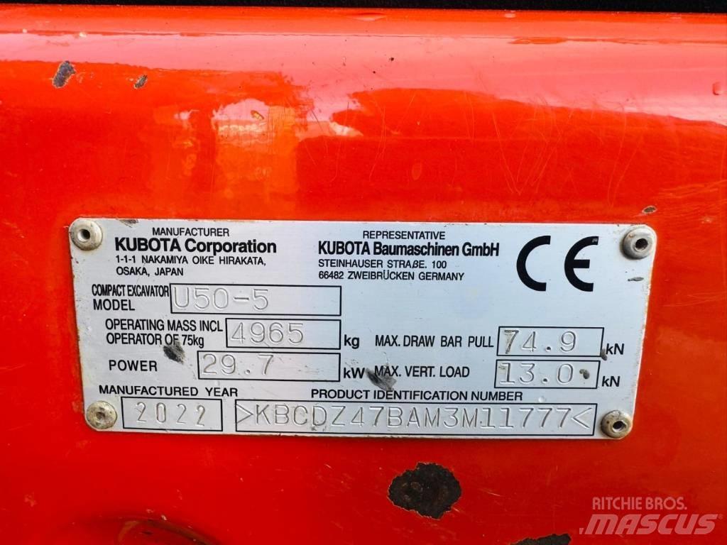 Kubota U50-5 Minikaivukoneet < 7t