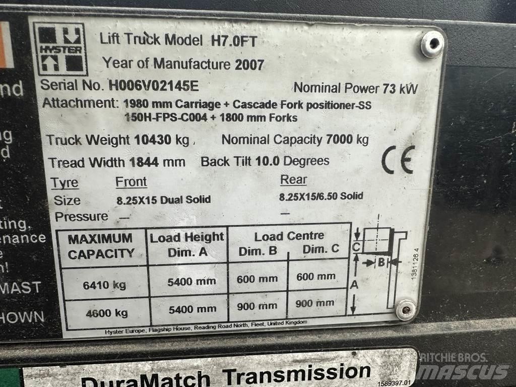 Hyster H7.0FT Nestekaasutrukit