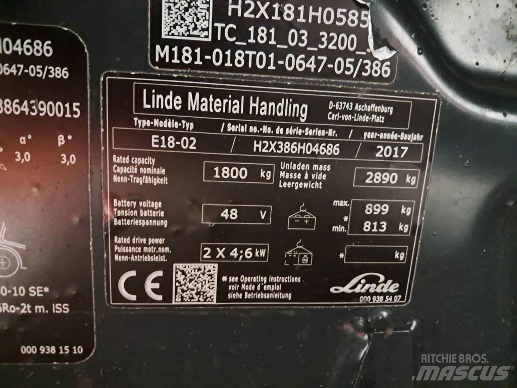 Linde E18-02 Sähkötrukit