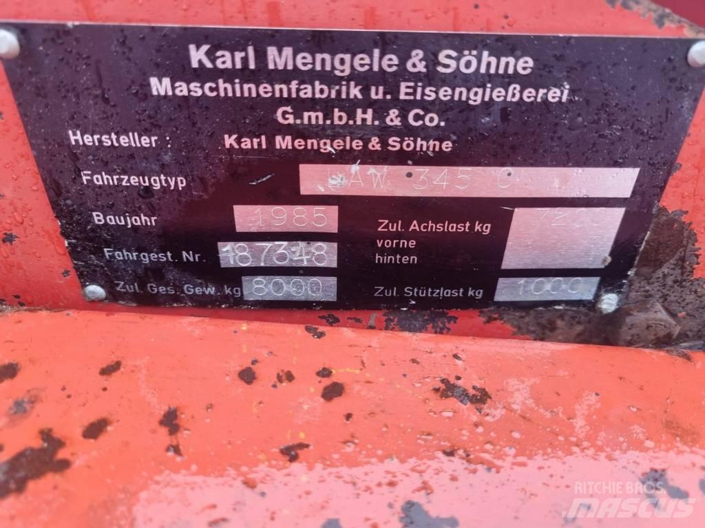 Mengele AW 345 c Keräävät noukinvaunut ja silppurivaunut