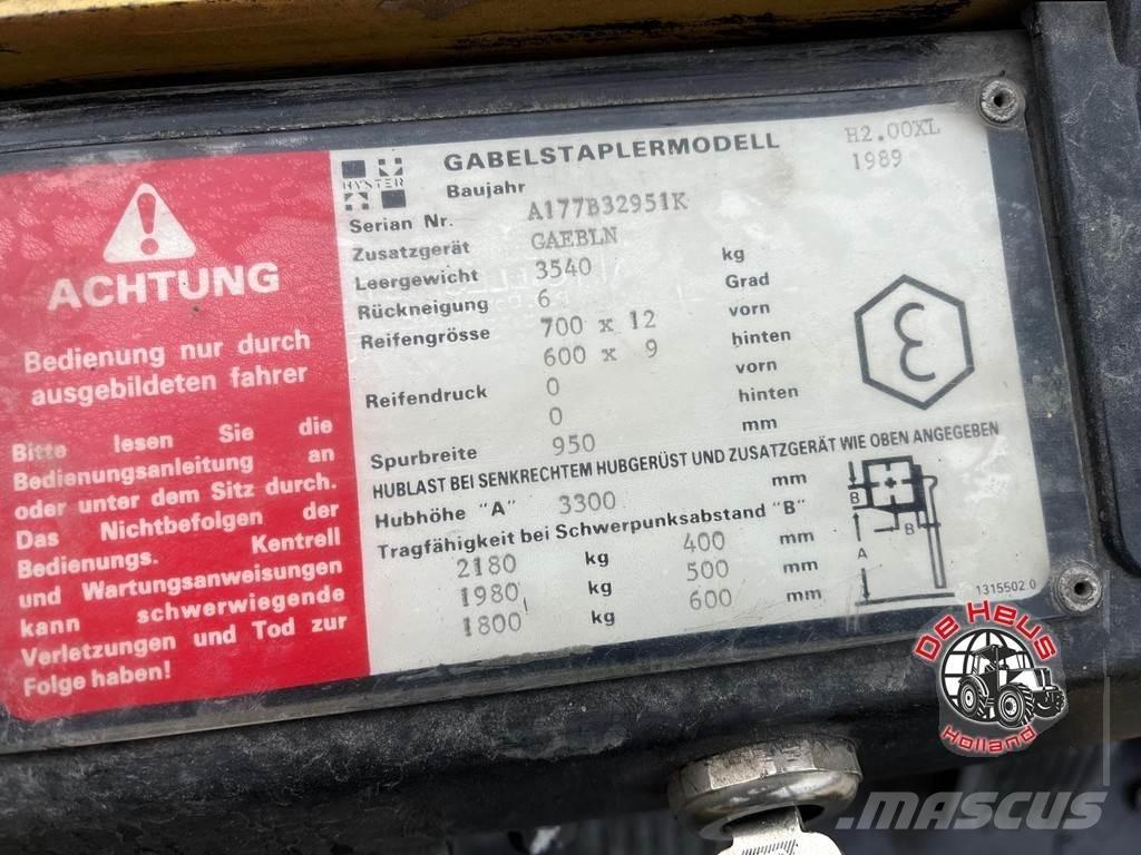 Hyster H2.00XL Muut haarukkatrukit