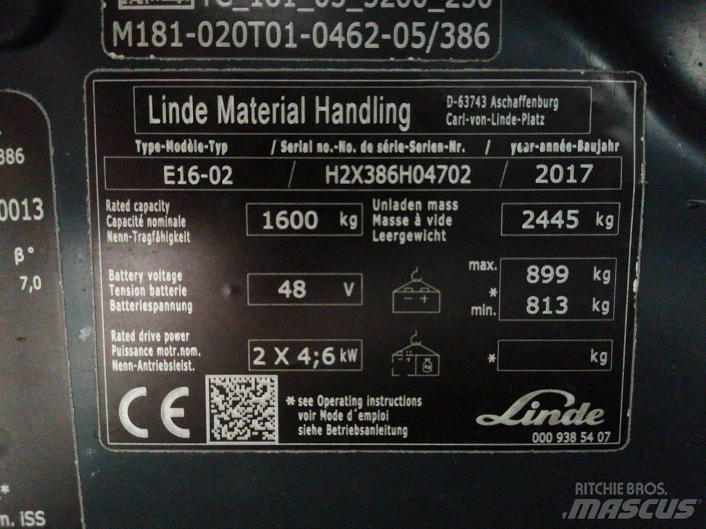 Linde E16-02 Sähkötrukit