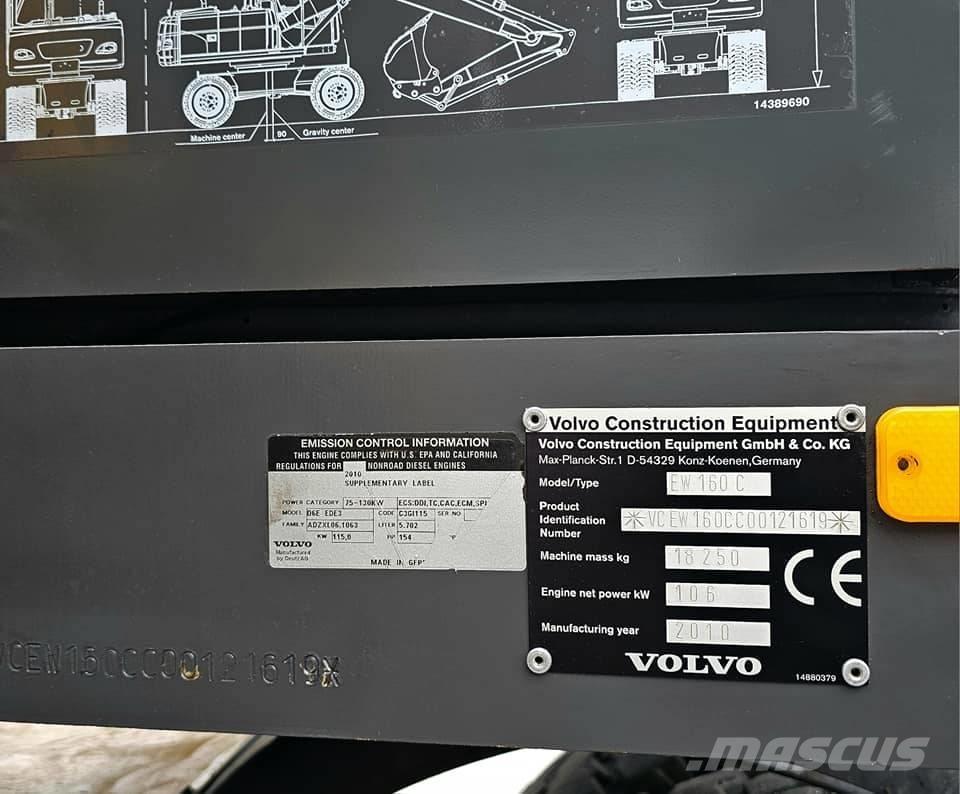 Volvo EW 160 C Pyöräkaivukoneet