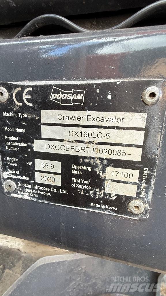 Doosan DX160LC-5 Telakaivukoneet