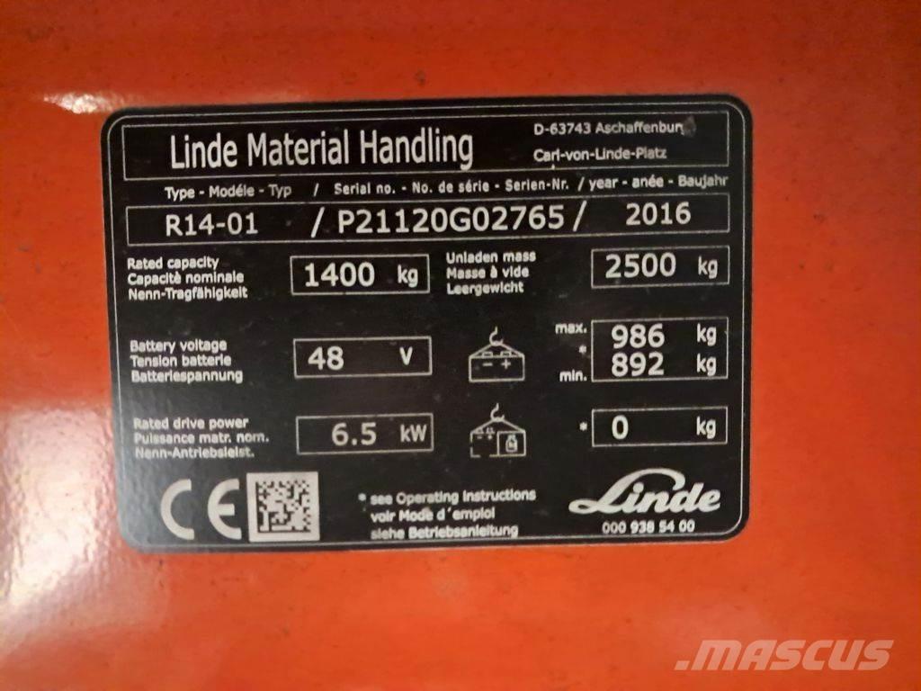 Linde R14-01 Työntömastotrukit