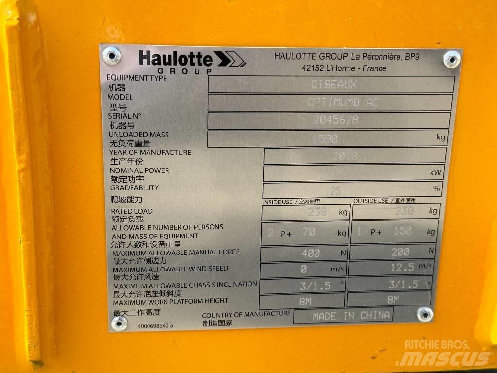 Haulotte OPTIMUM 8 Saksilavat