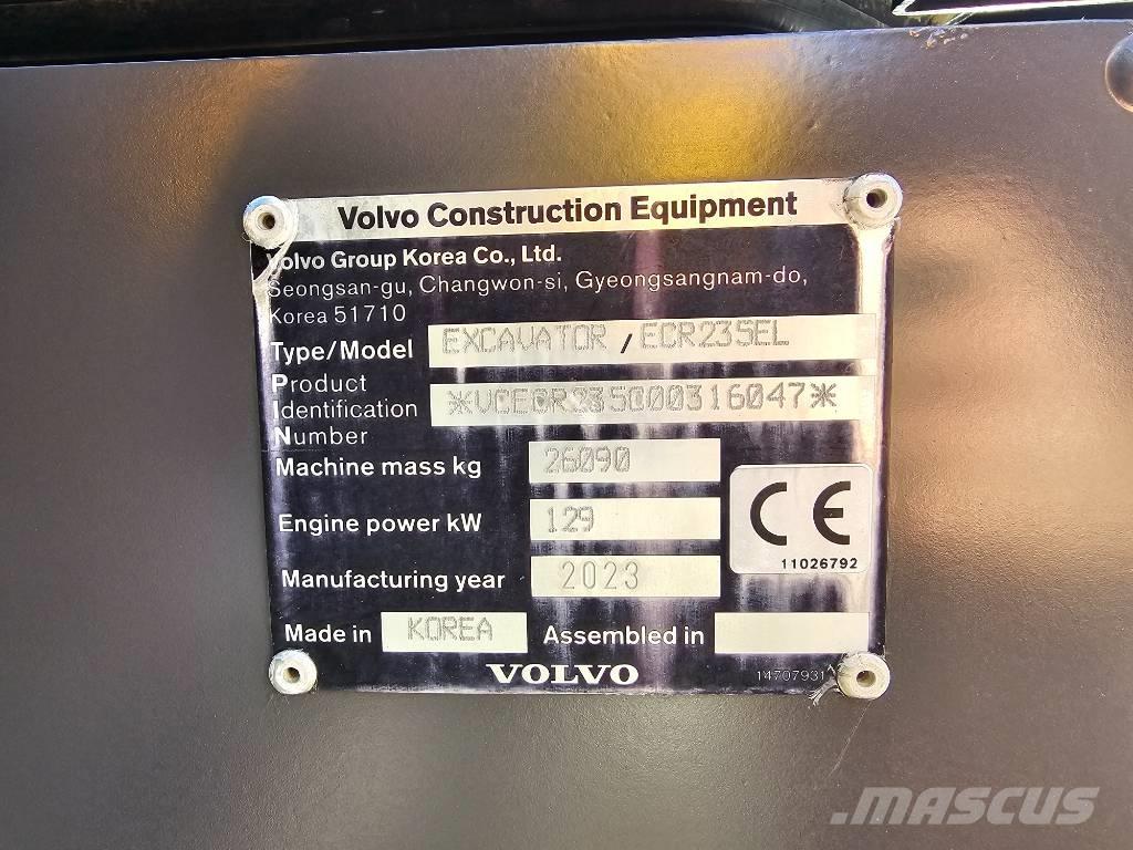 Volvo ECR235EL Telakaivukoneet