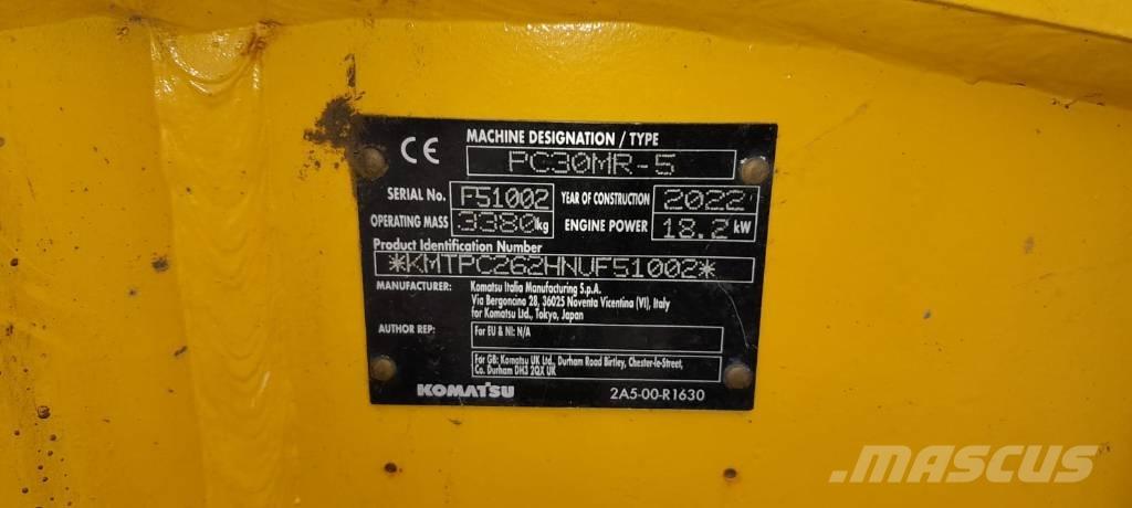 Komatsu PC30MR-5 Minikaivukoneet < 7t