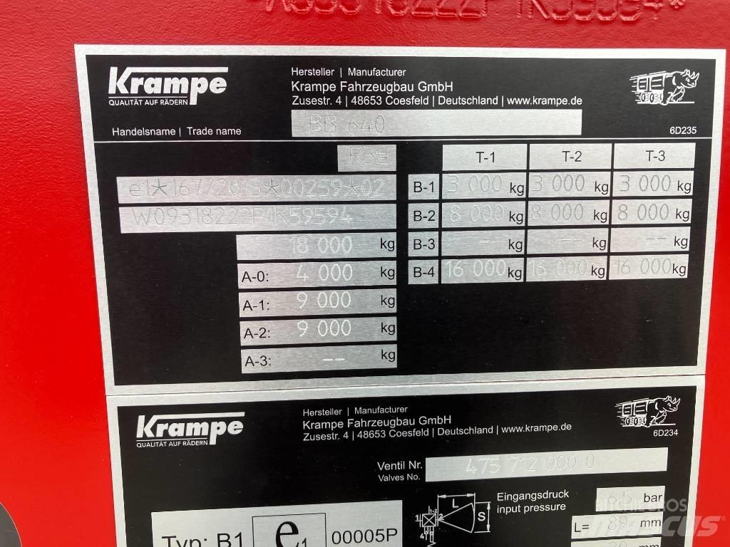 Krampe BB640 Kippiperävaunut