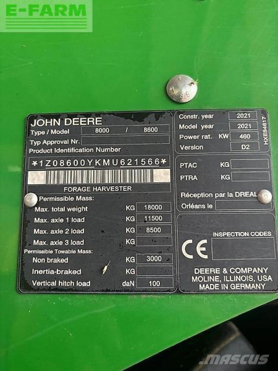 John Deere 8600 Ajosilppurit