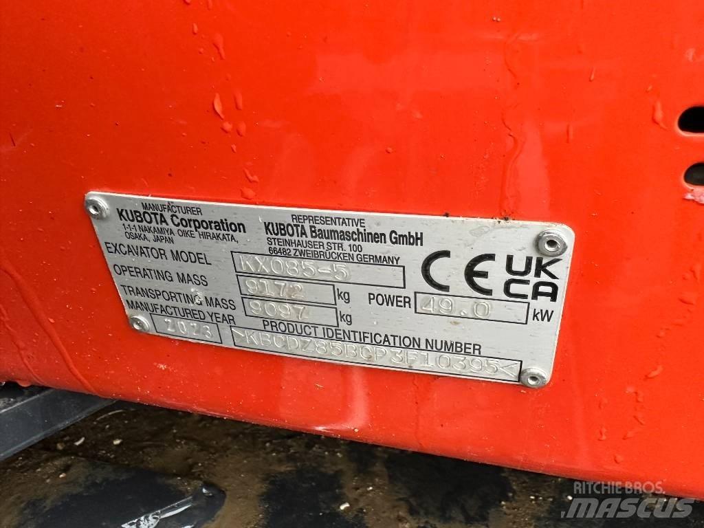 Kubota KX 085-5 2PGL Midikaivukoneet 7t - 12t