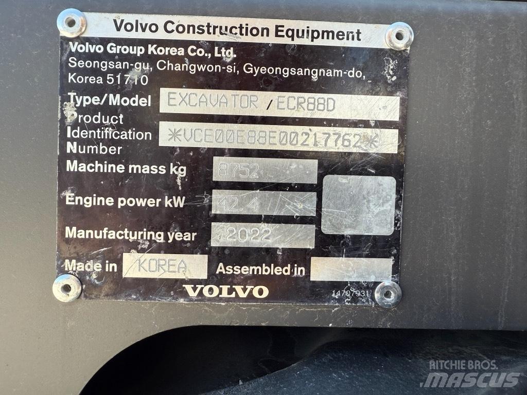 Volvo ECR88D Midikaivukoneet 7t - 12t