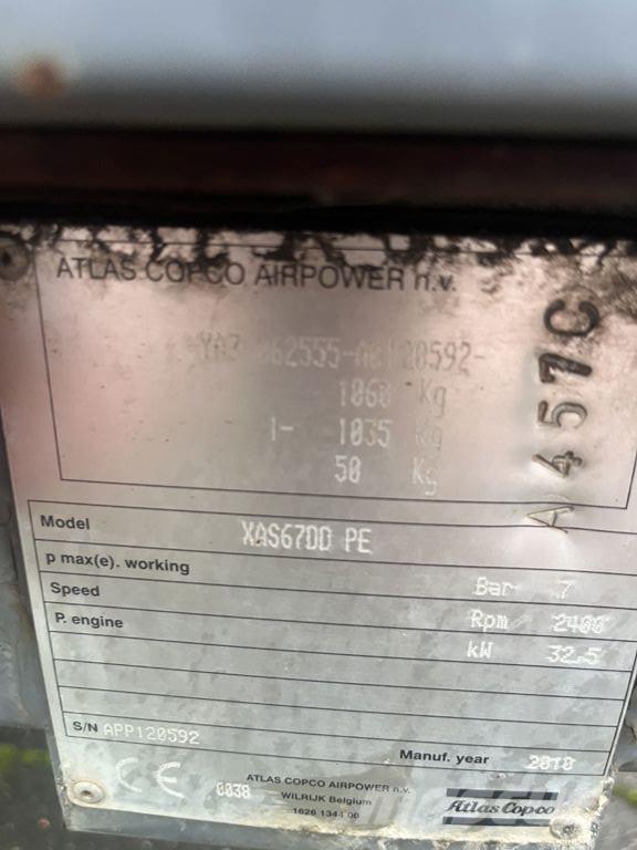 Atlas Copco XAS67 Kompressorit