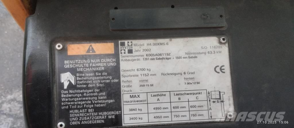 Hyster H4.00XMS-6 Nestekaasutrukit