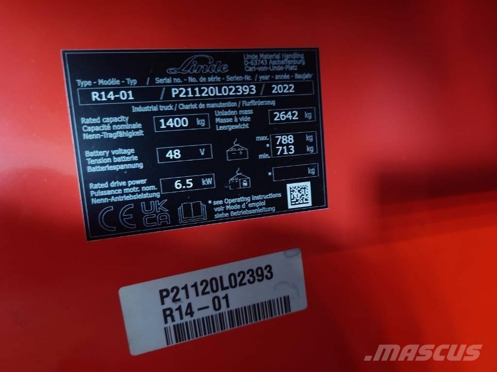 Linde R14/1120 Työntömastotrukit