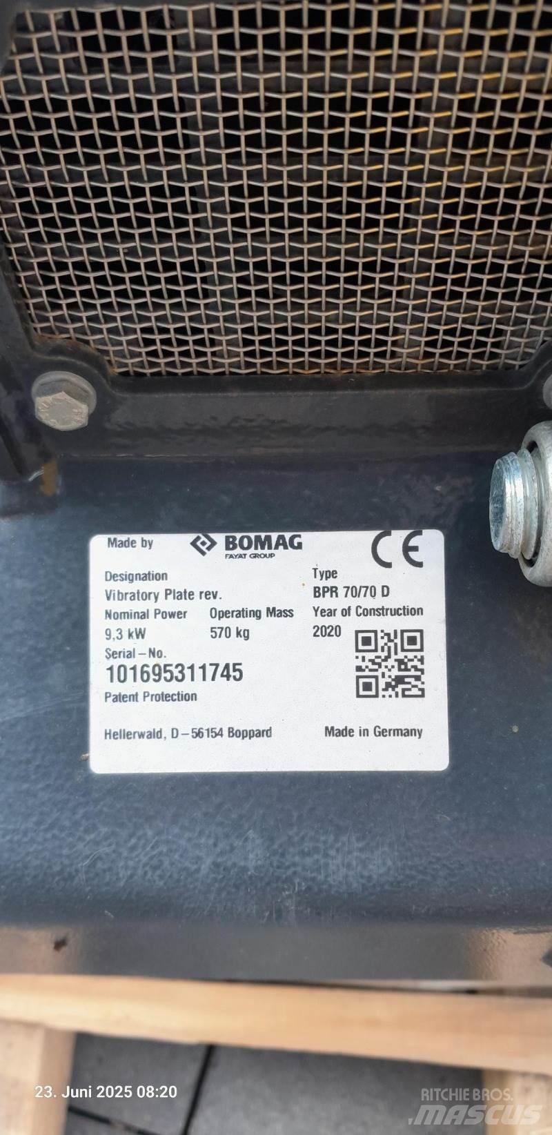 Bomag BPR 70/70 DE Tärylevyt