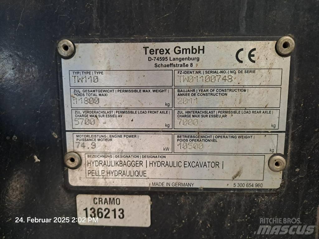 Terex TW 110 Pyöräkaivukoneet