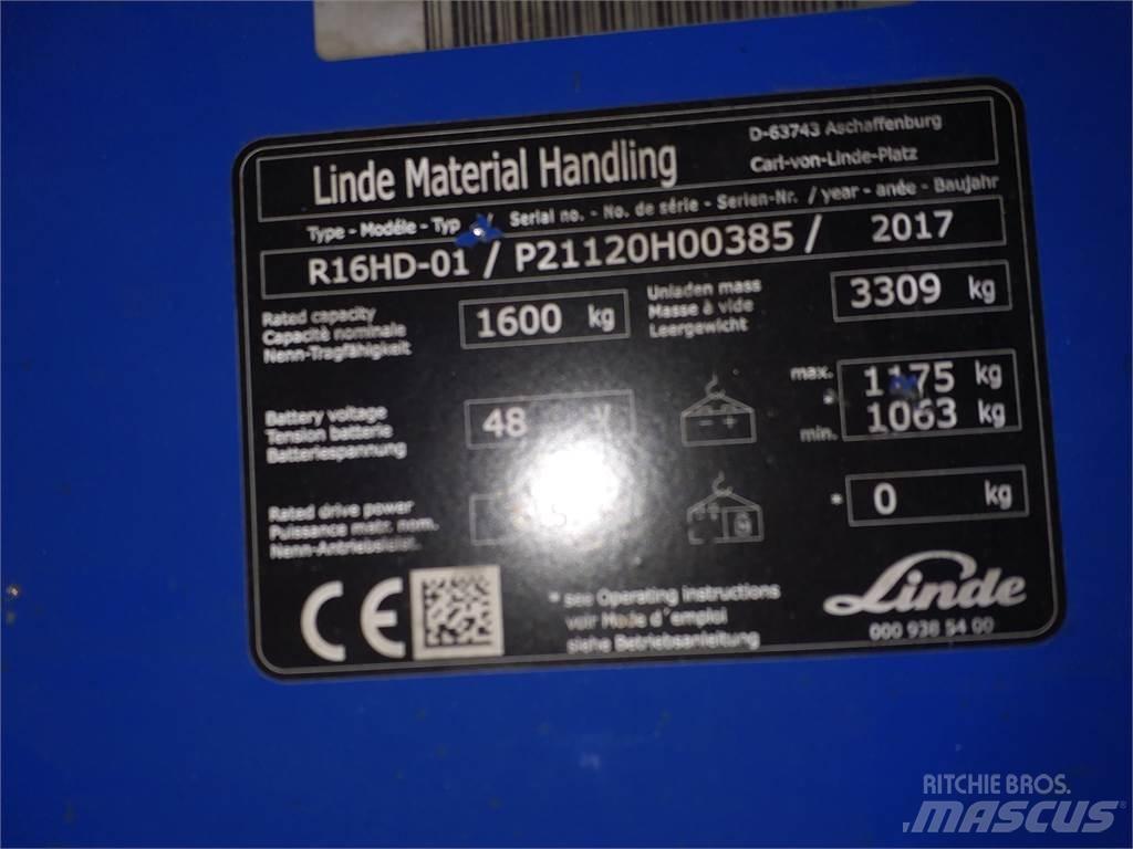 Linde R16HD Työntömastotrukit