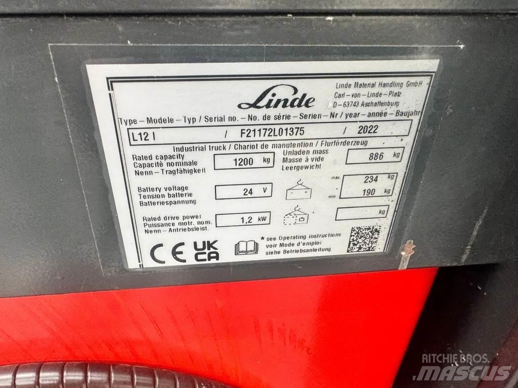 Linde L 12 l Käyden ajettavat pinoamistrukit