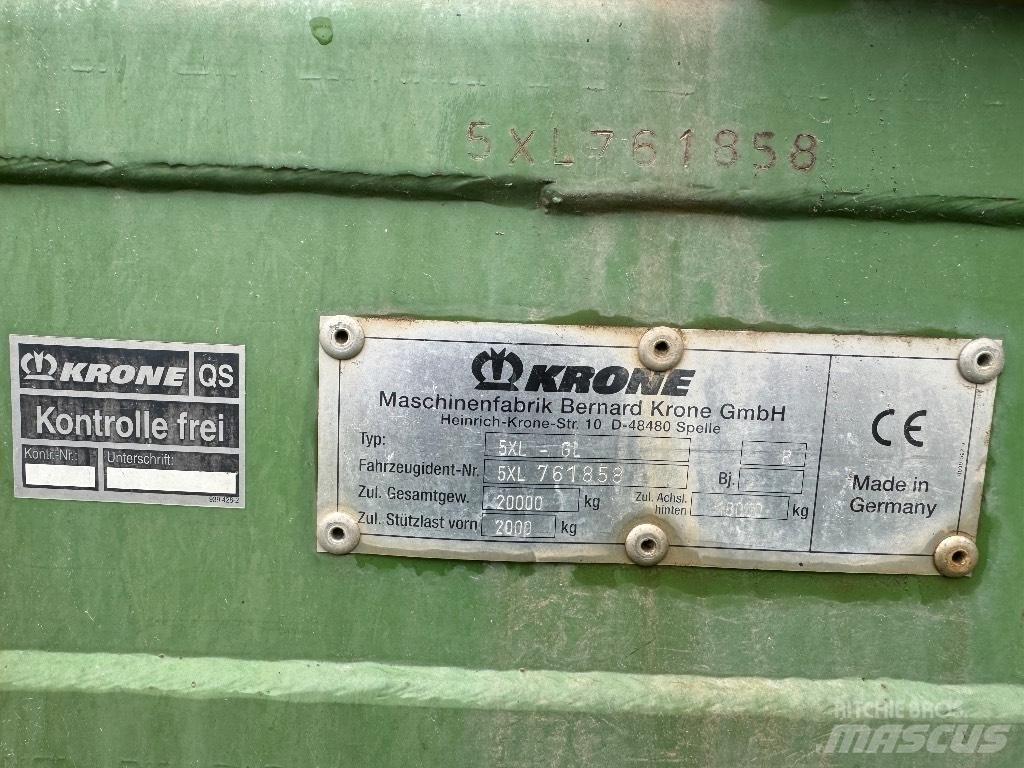 Krone 5 XL GL Keräävät noukinvaunut ja silppurivaunut