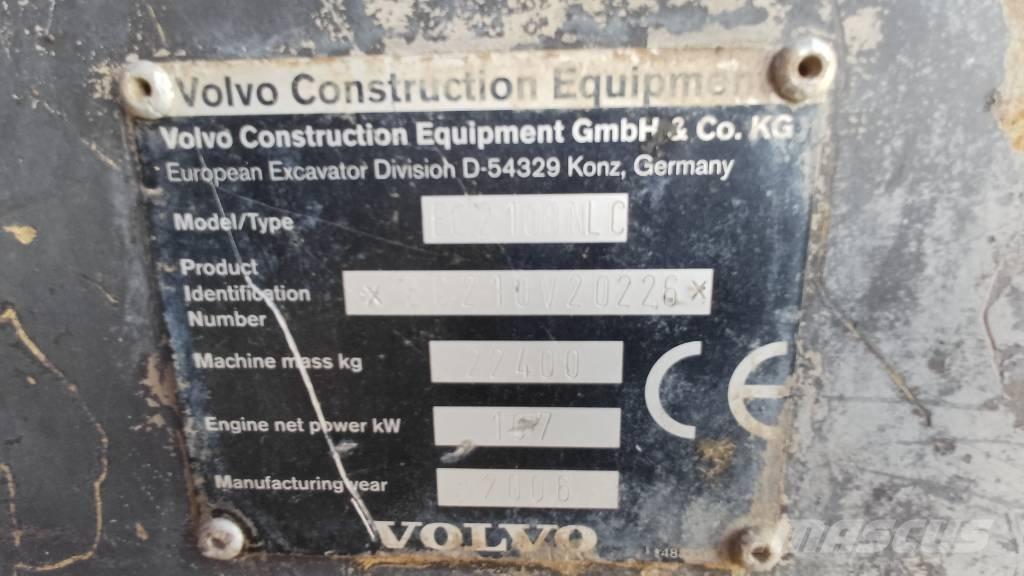 Volvo EC 210 B N LC Telakaivukoneet