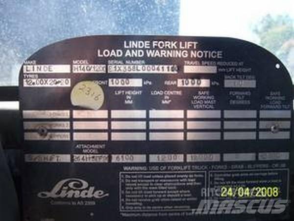 Linde H140/1200 Kontinkäsittelytrukit