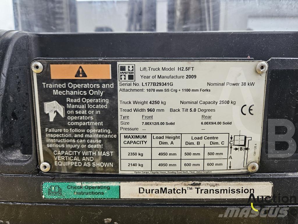 Hyster H2.5 FT Nestekaasutrukit