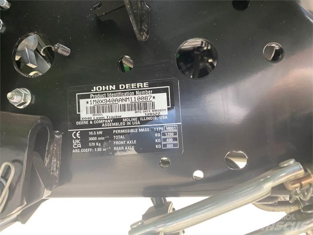 John Deere X940 Niittokoneet