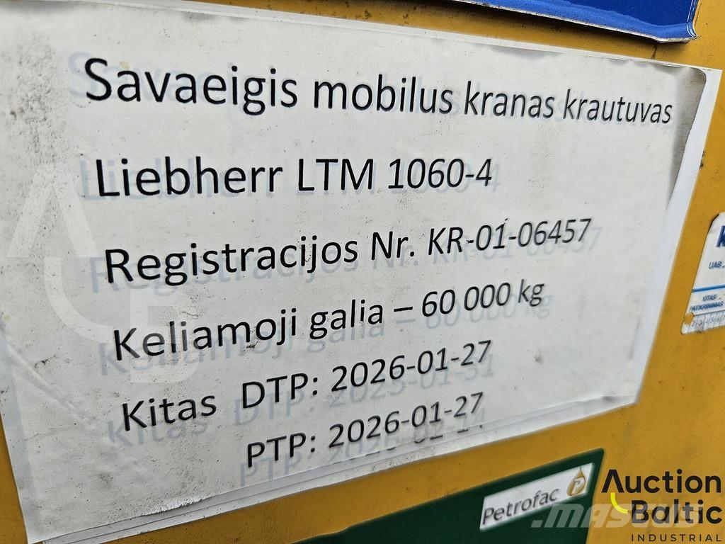 Liebherr LTM 1060 Nosturiautot