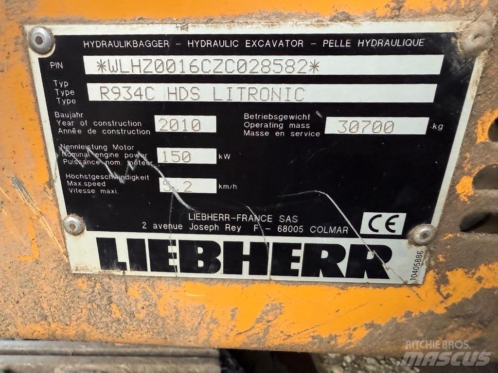 Liebherr R 934 C Telakaivukoneet