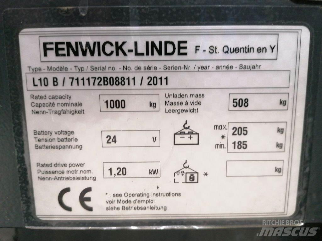 Linde L10B Käyden ajettavat pinoamistrukit