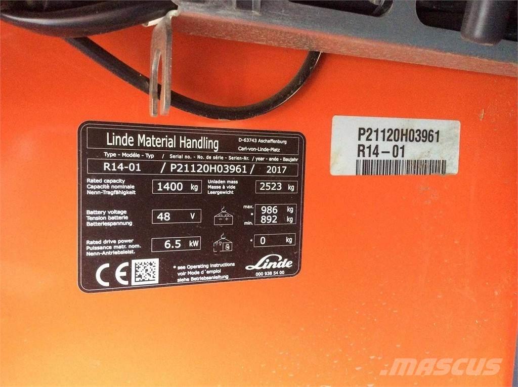 Linde R14 Työntömastotrukit