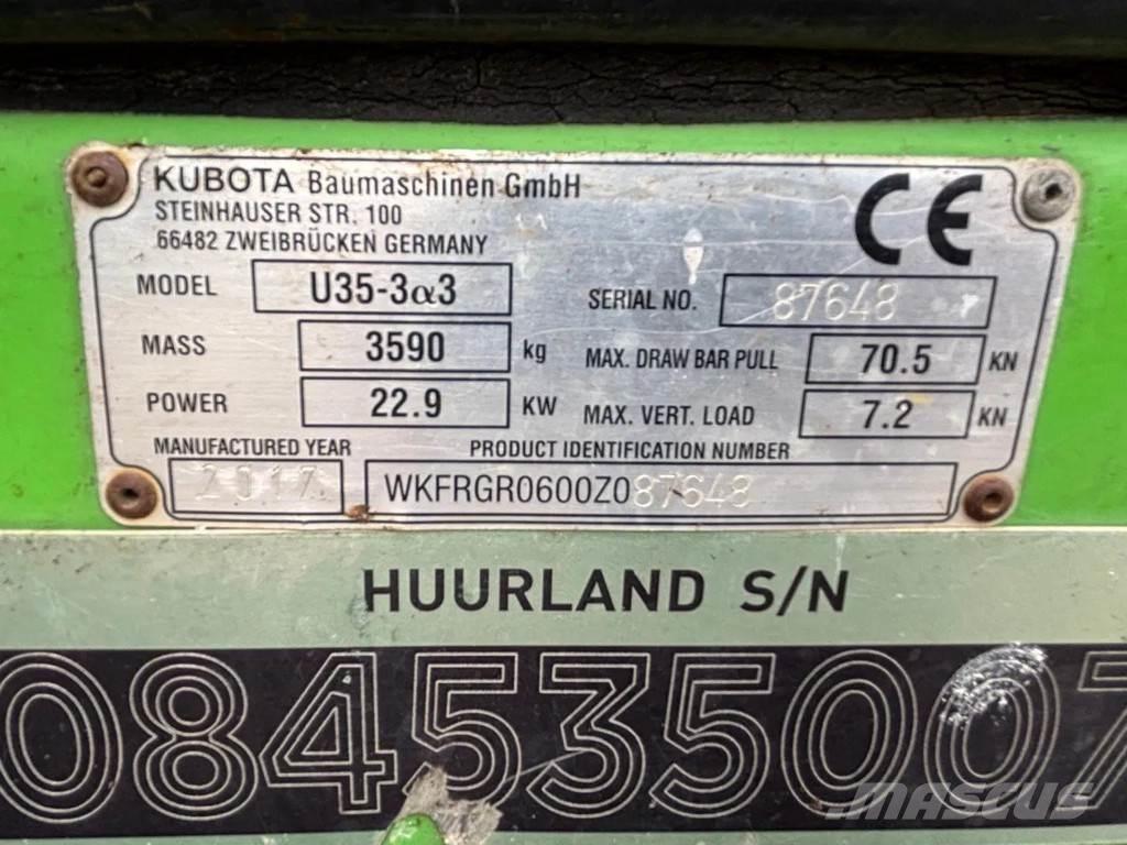 Kubota U35-3 Minikaivukoneet < 7t