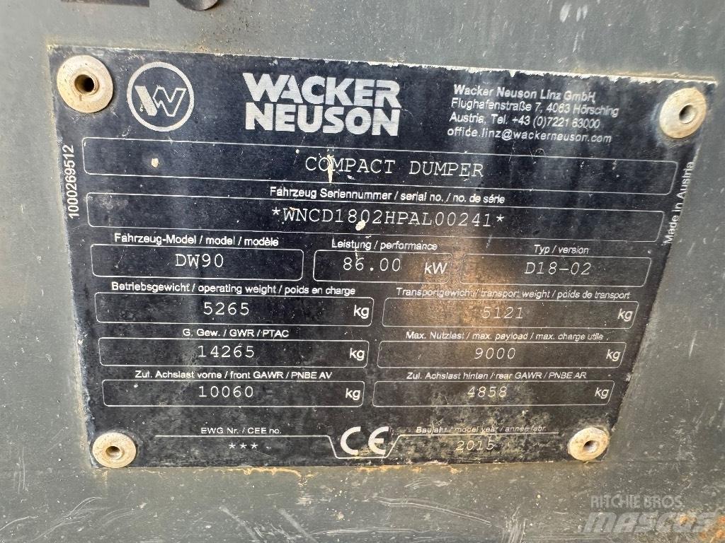 Wacker Neuson DW 90 Minidumpperit