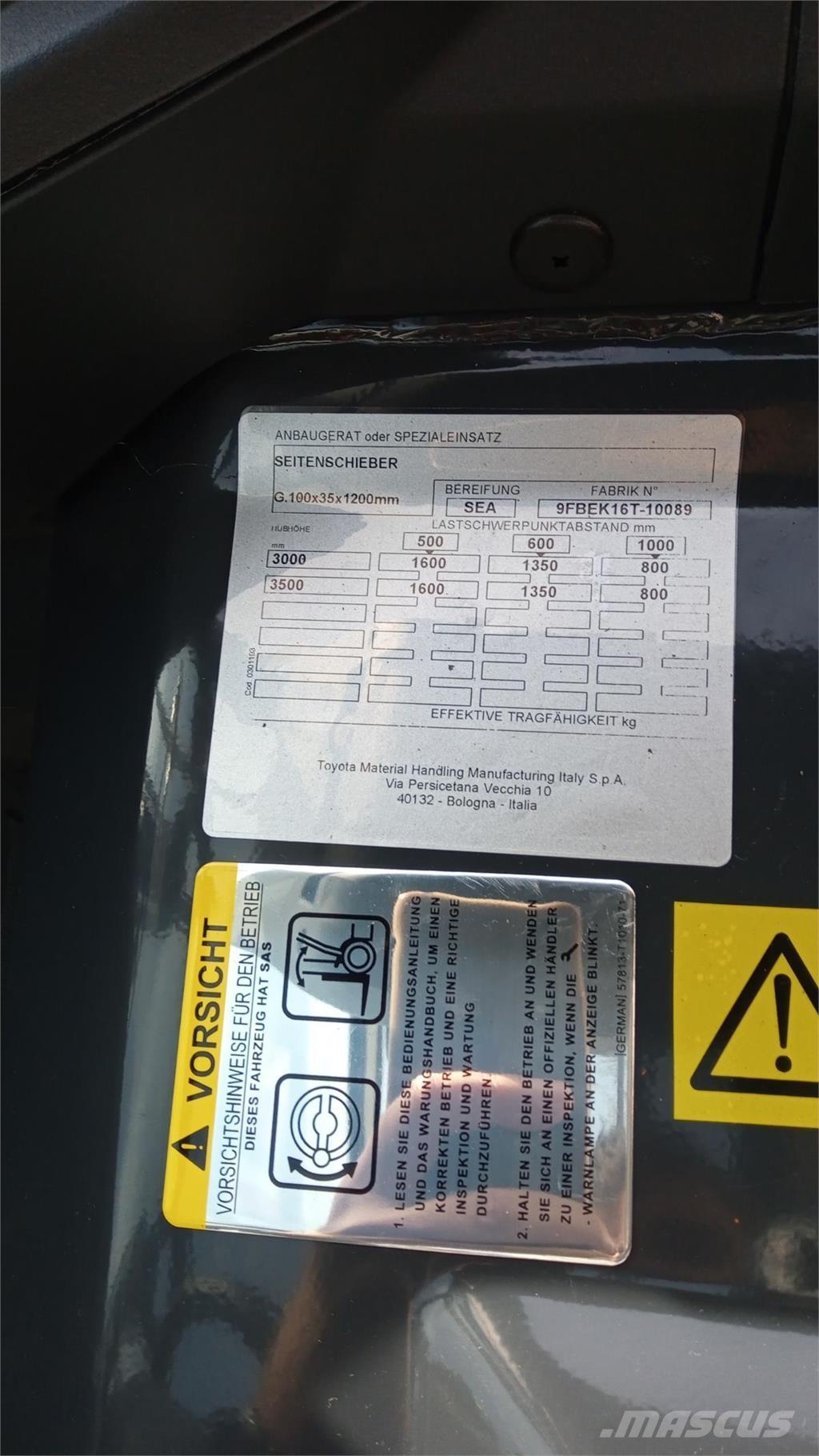 Toyota 9FBMK16T Sähkötrukit