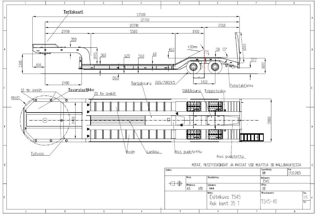 Siimet T545-37 Puoliperävaunulavetit