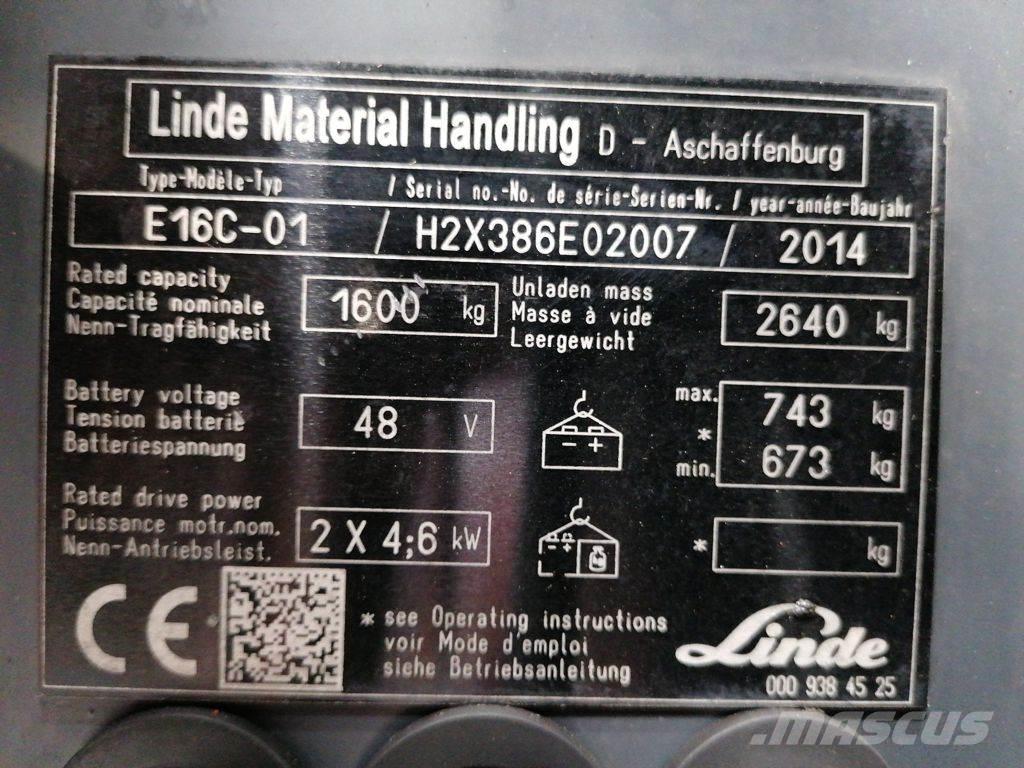 Linde E16C-01 Sähkötrukit