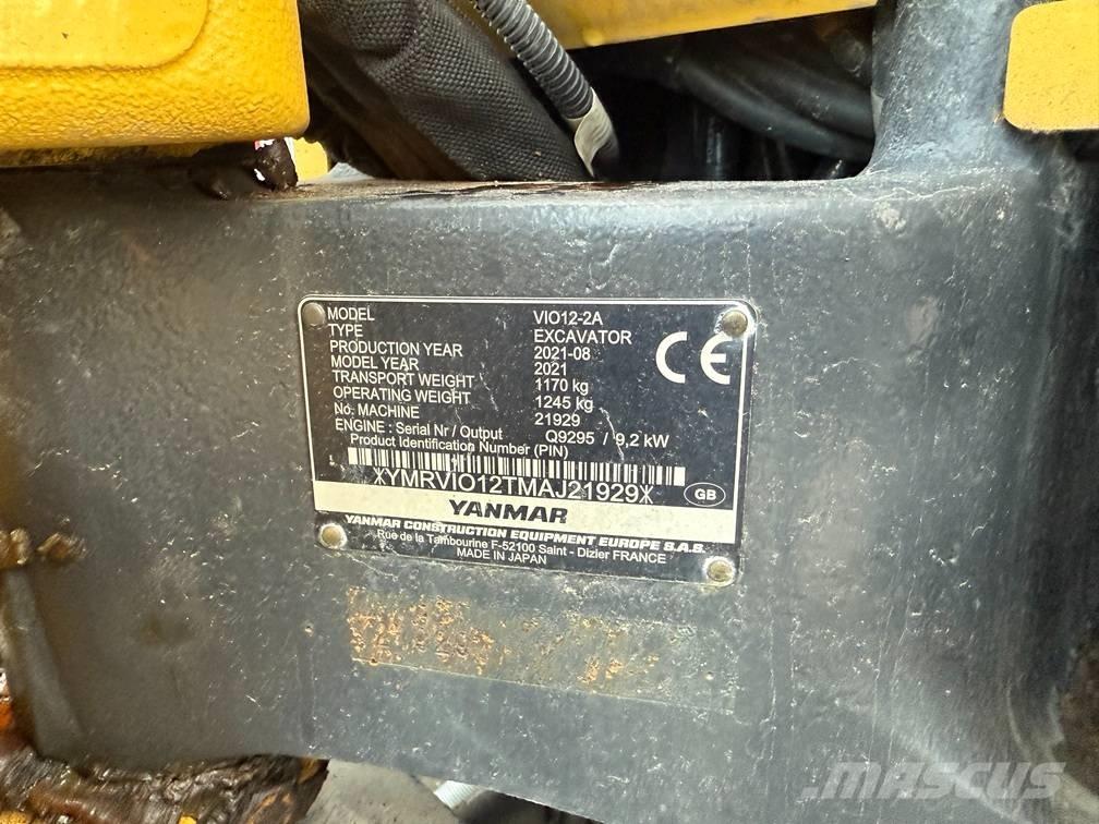 Yanmar Vio 12 Minikaivukoneet < 7t