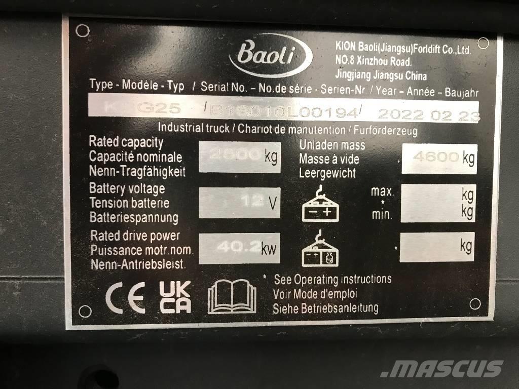Baoli KBG 25 Nestekaasutrukit