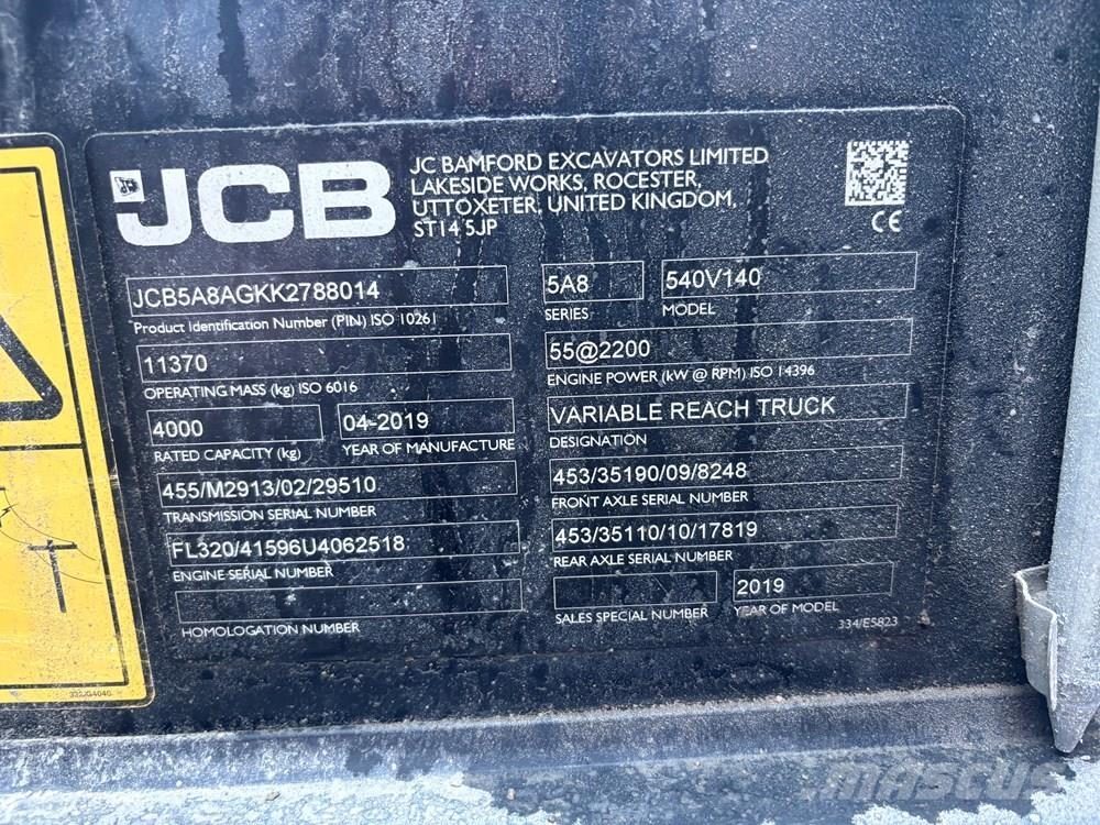 JCB 540V140 Kurottajat