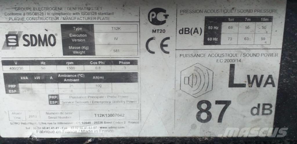 Sdmo T 12 K Dieselgeneraattorit